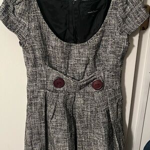 Nanette Lepore Black and White Textured Mini Dress